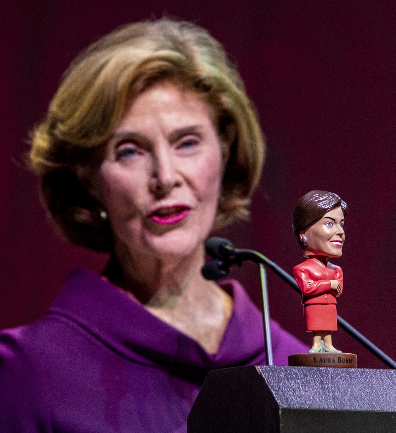 Laura Bush speaks at Guilford College Bryan Series